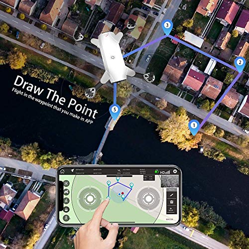 le-idea IDEA10 Drone GPS, WiFi FPV Quadcopter con Cámara 1080P HD con Modo sígueme, 120º Gran Angular, RTF Altitude Hold, Modo Sin Cabeza y Retorno a Casa