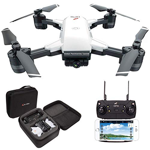 le-idea IDEA10 Drone GPS, WiFi FPV Quadcopter con Cámara 1080P HD con Modo sígueme, 120º Gran Angular, RTF Altitude Hold, Modo Sin Cabeza y Retorno a Casa