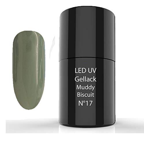 LED-UV Nail Polish Gel SET N° 10 - Esmalte en gel, 1x N°01 White - 1x N°17 Muddy Biscuit - 1x N°46 Black Angel