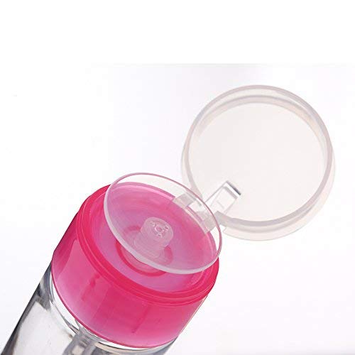 Leevia - Pack de 2 dispensadores de quitaesmalte. Botella vacía de plástico transparente