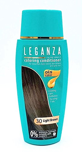Leganza, 7 aceites naturales, bálsamo para el pelo de color marron claro 30