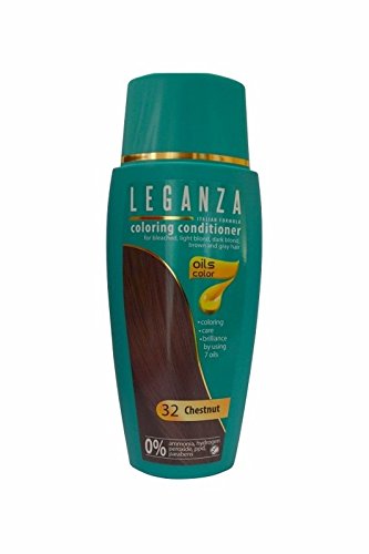 Leganza Pack Ahorro de 2 x Tinte Bálsamo para Cabello sin Ammoniaque Color Marrón N32, 7 aceites naturales
