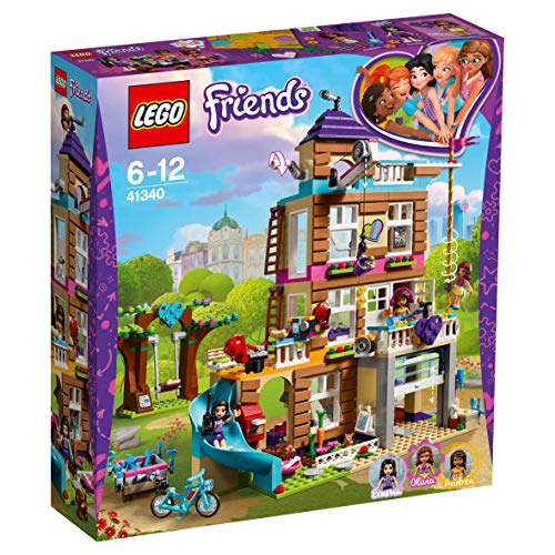 LEGO Friends Heartlake - Casa de la Amistad, Juguete de Construcción de Casa de Muñecas con Olivia, Emma, Andrea para Juegos Creativos (41340)