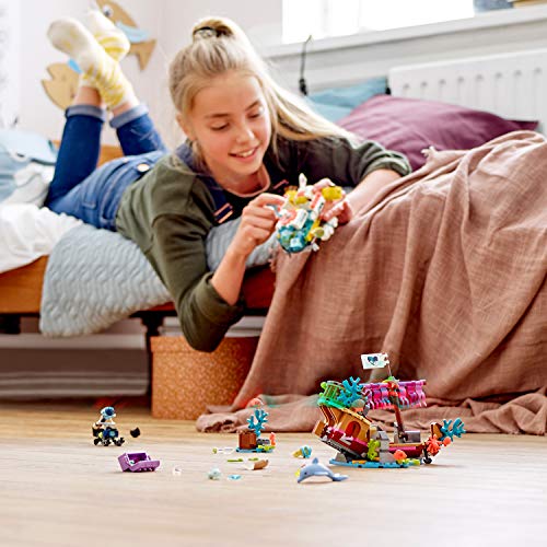 LEGO Friends - Misión de Rescate: Delfines Nuevo set de construcción de juguete de Barco Hundido y Robot Submarino Busca Tesoros (41378)
