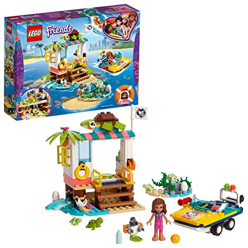 LEGO Friends - Misión de Rescate: Tortugas Nuevo juguete de construcción de Clínica Veterinaria con Lancha de Rescate, incluye Mini muñecas (41376)