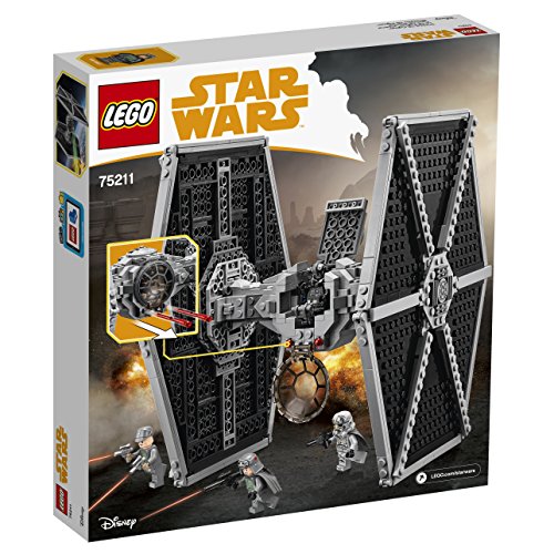 LEGO Star Wars - Caza TIE Imperial, Juguete de la Guerra de las Galaxias de Nave Espacial del Imperio Inspirado en la Película de Han Solo, Incluye Minifiguras (75211)