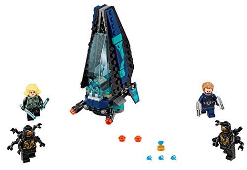 LEGO Super Heroes Ataque de la nave de los Outriders, set de construcción de juguete para recrear las aventuras de los Vengadores, incluye minifiguras de la Viuda Negra y de Capitán America (76101)