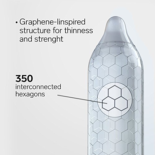 LELO HEX Respect XL: Condones de Talla Grande con Estructura Hexagonal Única. Pack de 12 Condones Lubricados, Finos y Resistentes