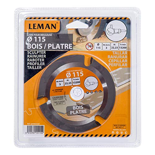 Leman SPEEDWOOD Disco para Cortar Madera con Amoladora 115