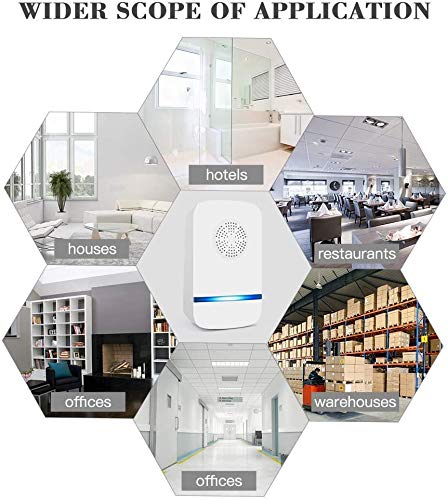 LEMENG Repelente Ultrasónico de Plagas -2020 Ahuyentador de Ratones Ultrasonidos - Repelente Ultrasónico Mosquitos Cucarachas - Antimosquitos Eléctrico Insectos Ratas Moscas Arañas Hormigas