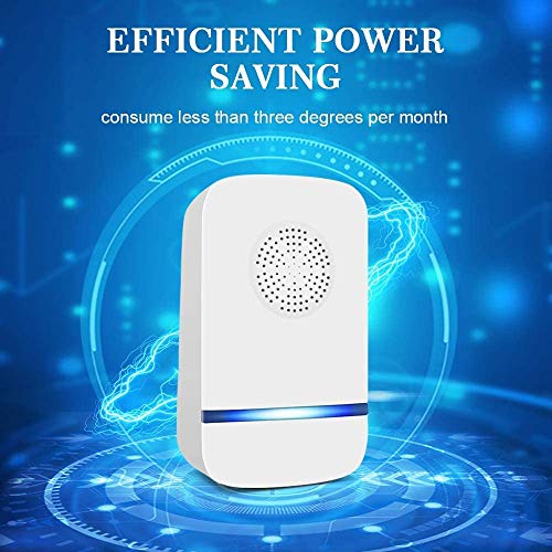 LEMENG Repelente Ultrasónico de Plagas -2020 Ahuyentador de Ratones Ultrasonidos - Repelente Ultrasónico Mosquitos Cucarachas - Antimosquitos Eléctrico Insectos Ratas Moscas Arañas Hormigas