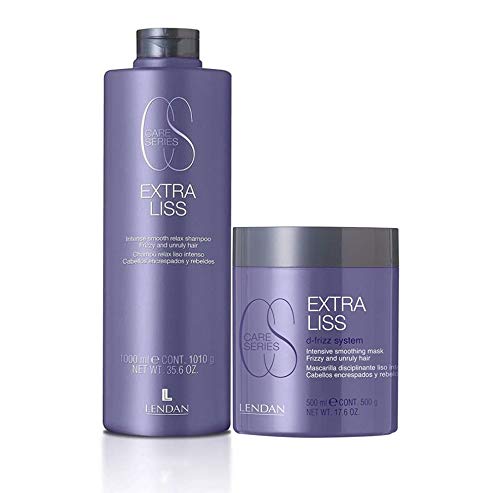 Lendan Extra Liss Champu Relax Liso Intenso 1000 ml + Mascarilla Disciplinante Liso Intenso 500 ml