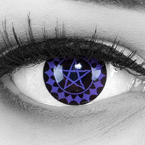 Lentillas de color violeta Black Butler 1 par. Calidad superior para Halloween Carnaval, carnaval de Halloween,cosplay de anime, gratis estuche de lentillas sin graduación