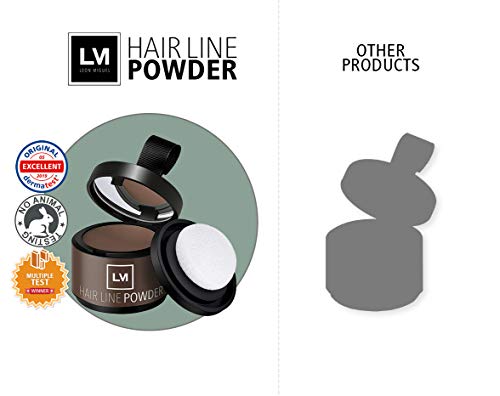 LEON MIGUEL® HAIR LINE POWDER – Polvo de maquillaje corrector para el cabello y para el rellenado del cabello a través de Shadow Make-Up resistente al agua
