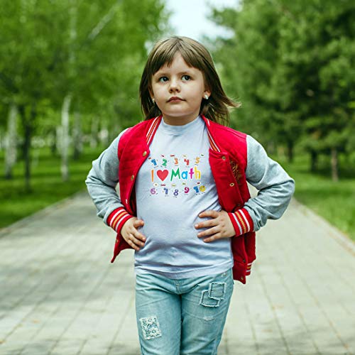 lepni.me Camiseta para Niño/Niña Amo Las matemáticas, el Regalo Educativo de Regreso a la Escuela o la graduación (14-15 Years Blanco Multicolor)