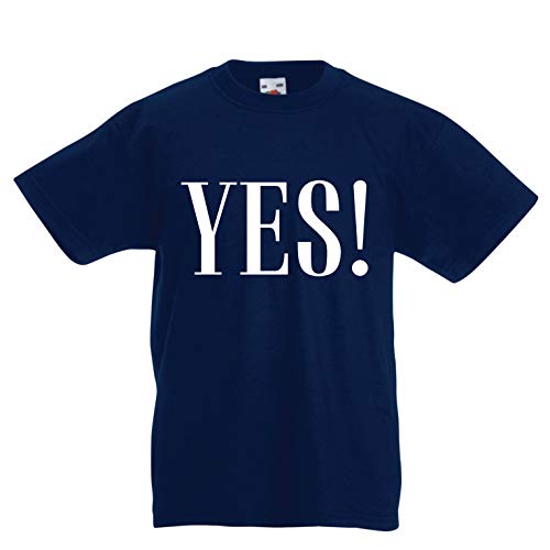 lepni.me Camiseta para Niño/Niña Una Camisa Que Diga sí, Claro, está Bien. Humor Positivo (5-6 Years Azul Oscuro Multicolor)