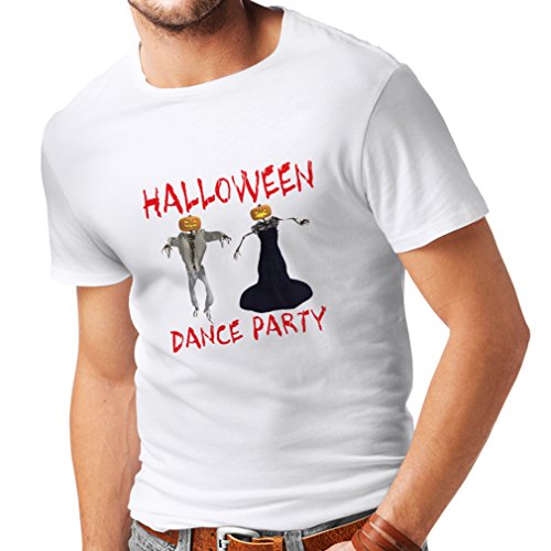 lepni.me Camisetas Hombre Disfraces Fiesta de Danza de Halloween Eventos Traje Ideas (Small Blanco Multicolor)
