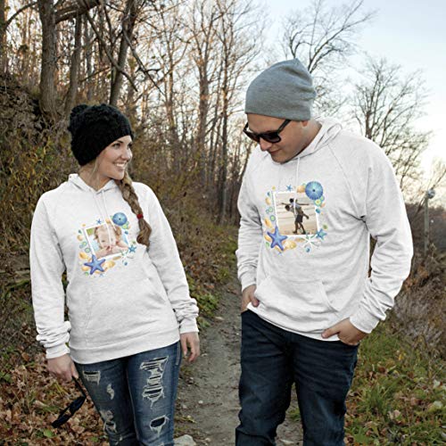 lepni.me Sudadera con Capucha Los Recuerdos de Las Vacaciones Verano Personalizados Enmarcan la Foto de Sus Vacaciones Aquí (XX-Large Negro Multicolor)