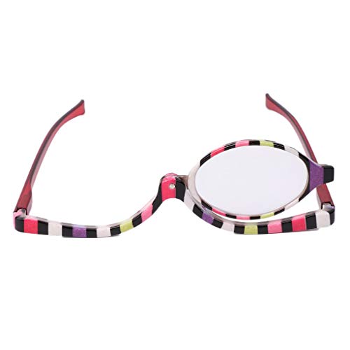 Lergo Lupa Gafas Maquillaje Cosmético Lectura Vidrio Plegable Eyeglasses +1.0~+4.0#2