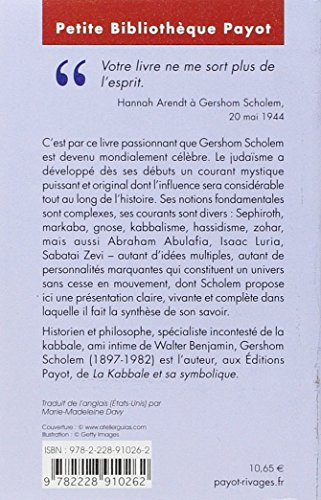 Les grands courants de la mystique juive - pbp n 962 (Petite Bibliothèque Payot)