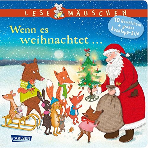 Lesemäuschen: Wenn es weihnachtet ... Vorlesebuch ab 2 Jahren: Mein erstes Buch zum Vorlesen und Entdecken mit großem Ausklappbild
