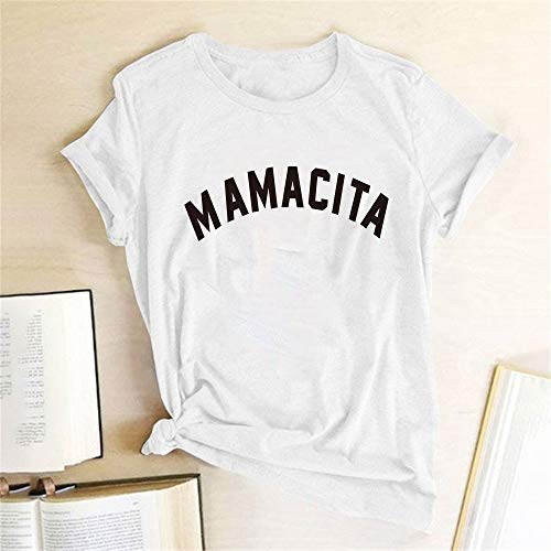 Letra Amacita impresa de las mujeres de verano divertido camiseta mamá vida camisetas Femla regalo para mamá español Tops mujeres 2020