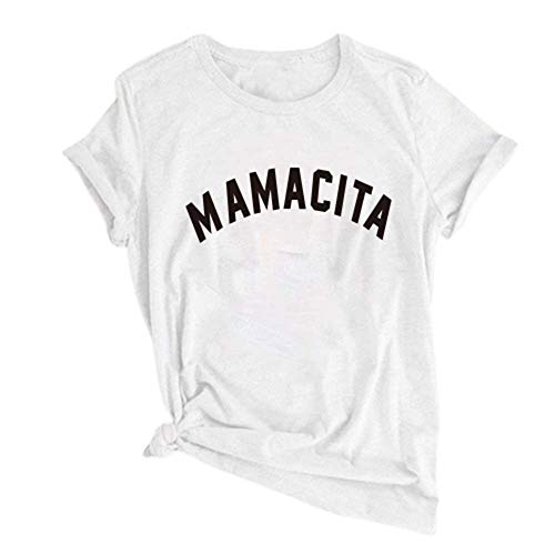 Letra Amacita impresa de las mujeres de verano divertido camiseta mamá vida camisetas Femla regalo para mamá español Tops mujeres 2020