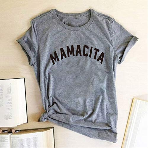 Letra Amacita impresa de las mujeres de verano divertido camiseta mamá vida camisetas Femla regalo para mamá español Tops mujeres 2020