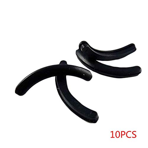 Level Great Rizador de pestañas Alfombrilla de Goma de la pestaña de Abrazadera electrodos de Repuesto del Clip de 10pcs Mujeres Negro antibacteriana Curling Mat