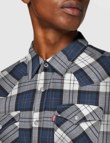 Levi's Barstow Western Standard Camisa, Azul (Archer Cloud Dancer 0007), Medium para Hombre
