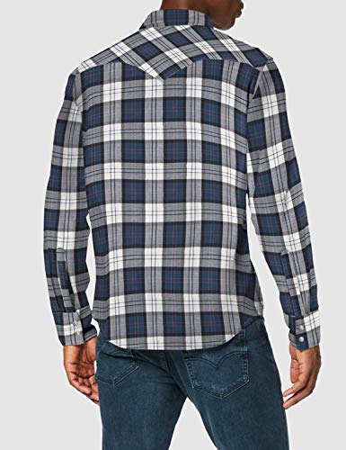 Levi's Barstow Western Standard Camisa, Azul (Archer Cloud Dancer 0007), Medium para Hombre