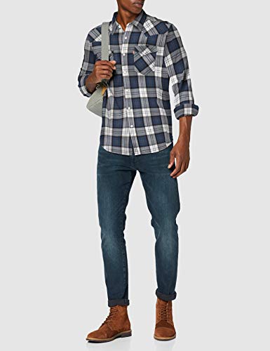 Levi's Barstow Western Standard Camisa, Azul (Archer Cloud Dancer 0007), Medium para Hombre