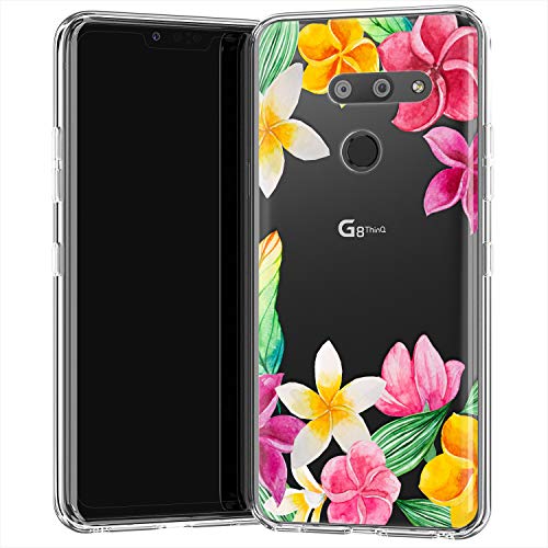 Lex Altern TPU Funda para LG G8 K40 G7 V50 V40 Stylo 5 V20 K30 K20 G6 Floral Ligera Florecer Orchid Nature Carcasa Linda Rosado Cubierta Botanic Transparente Delgado Suave Adorable uk0346