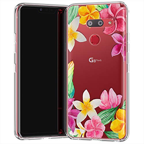 Lex Altern TPU Funda para LG G8 K40 G7 V50 V40 Stylo 5 V20 K30 K20 G6 Floral Ligera Florecer Orchid Nature Carcasa Linda Rosado Cubierta Botanic Transparente Delgado Suave Adorable uk0346