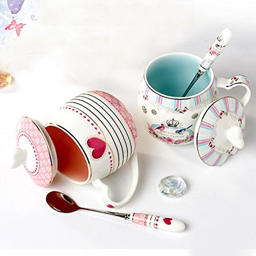 Li jing home Taza Taza de café Taza de cerámica Taza Taza de Desayuno Taza de Leche Termo Lindo té perfumado Leche café Oficina protección del Medio Ambiente café (Color : Blue)