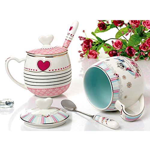 Li jing home Taza Taza de café Taza de cerámica Taza Taza de Desayuno Taza de Leche Termo Lindo té perfumado Leche café Oficina protección del Medio Ambiente café (Color : Blue)