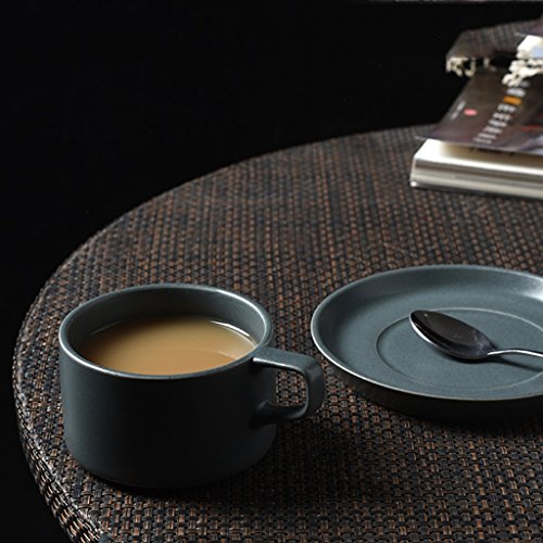 Li jing home Taza Taza de café Taza de cerámica Taza Taza de Desayuno Taza de Leche Termo Lindo té perfumado Leche café Oficina protección del Medio Ambiente café (Color : Ink Blue)