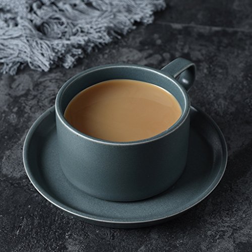 Li jing home Taza Taza de café Taza de cerámica Taza Taza de Desayuno Taza de Leche Termo Lindo té perfumado Leche café Oficina protección del Medio Ambiente café (Color : Ink Blue)