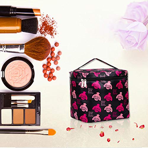 LIAOER Bolsa Cosméticos Gran Capacidad, Bolsa Maquillaje Viaje Impermeable, Bolsa Almacenamiento Artículos Tocador Portátil, Maquillaje Mujer, Belleza, Estuche Cosméticos para Uñas-Coreano