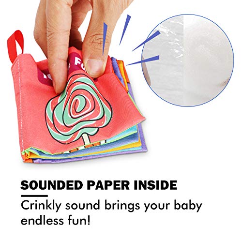 Libro Blando de Bebé, Libro Activity Tejido Blando Papel del Bebé Juguete para Bebé Recién Nacido Entretenimiento Aprendizaje Educativo - 6 Piezas