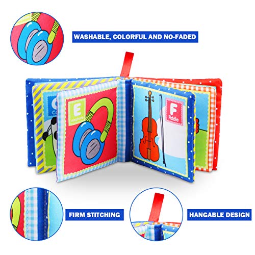 Libro Blando de Bebé, Libro Activity Tejido Blando Papel del Bebé Juguete para Bebé Recién Nacido Entretenimiento Aprendizaje Educativo - 6 Piezas
