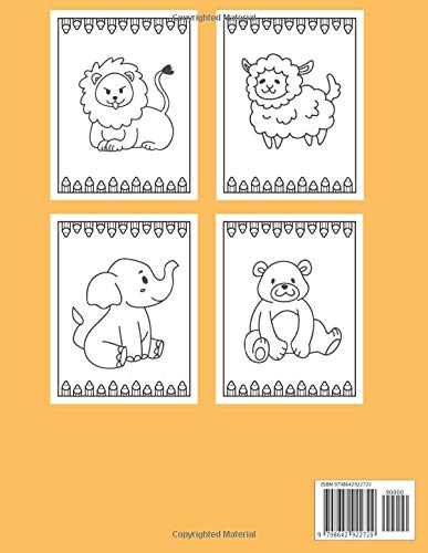 libro da colorare Bambino Animali da 1 anno: Libro da disegno Girls & Boys | +50 motivi di animali per bambini - da 1 anno in poi - grande formato | Impara a colorare per i più piccoli.