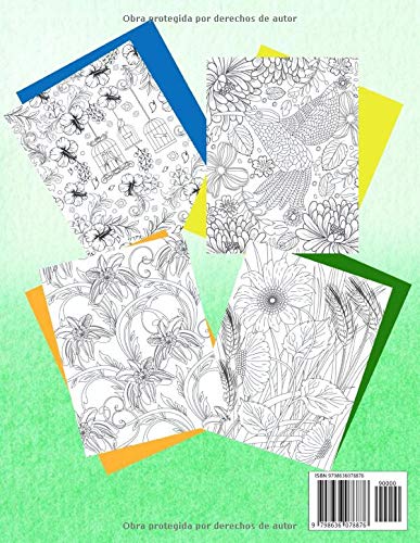 Libro de colorear para adultos Flores: 40 Ilustraciones Relajantes y Anti Estrés