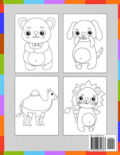 Libro Para Colorear De Animales Para Niños De 2 a 5 Años: Pequeños animales para niños y niñas con 29 motivos grandes de animales Para Niños A partir de 1 año