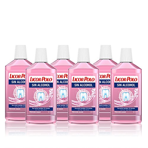 Licor del Polo Enjuague bucal Sin Alcohol - 6 x 500 ml, Total: 3000 ml