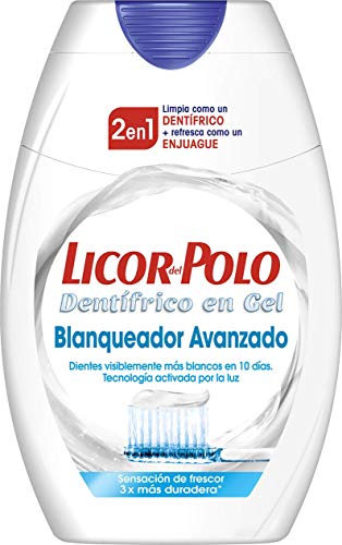 Licor del Polo - Pasta de dientes 2 en 1 Blanqueador avanzado - 6 uds de 100 ml