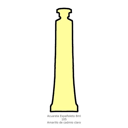 Lienzos Levante 0120101105 - Acuarela españoleto 105, tubo 8 ml, color Amarillo de Cadmio claro