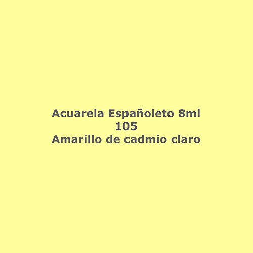 Lienzos Levante 0120101105 - Acuarela españoleto 105, tubo 8 ml, color Amarillo de Cadmio claro