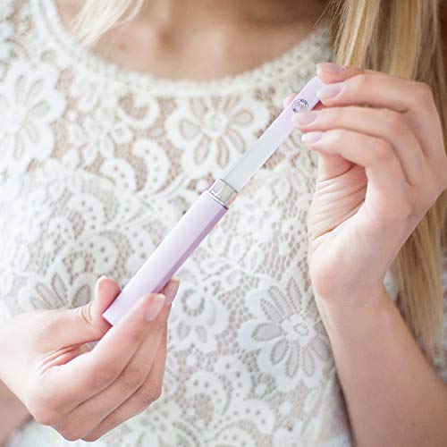 Lima de cristal prémium con estuche protector, para uñas naturales y acrílicas, manicura y pedicura, gran regalo para mujeres y niñas, de color rosa