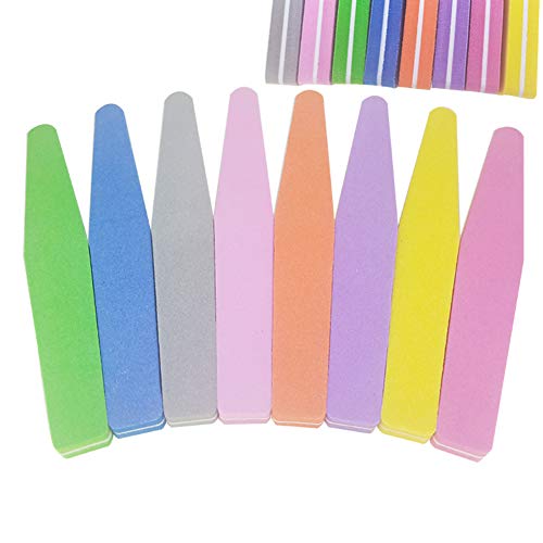 Lima de uñas de diamante pulido tira de lima de uñas esponja conjunto de uñas herramienta de uñas, 8 piezas de color al azar